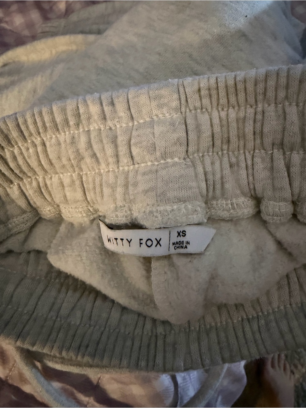 Witty Fox Women's Beige Fleece-Lined Joggers